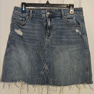 Old Navy Distressed Blue Mini Skirt